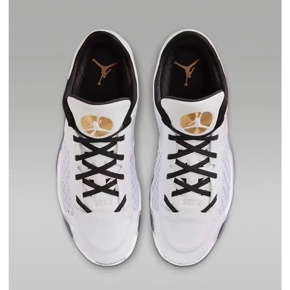 NEW Nike Air Jordan XXXVIII 38 Low White Black Gold FD2326-107 Men’s Size 14